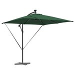 vidaXL Parasol banane à mât déporté Vert 249 x 249 x 250 cm