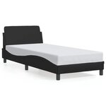 vidaXL Cadre de lit Dover noir 80x200 cm similicuir