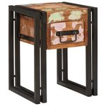 vidaXL Table d'appoint avec tiroir 30 x 30 x 40 cm Bois Recyclé Solide