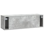 vidaXL Meuble TV mural 98 x 31 x 30 cm Gris béton Bois d'ingénierie