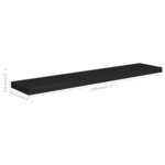 vidaXL Étagères murales flottantes 2 Pièces noir 120x23 5x3 8 cm MDF