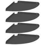 vidaXL Étagère Flottante d'Angle 4 pc Noir 30 x 30 x 2 cm