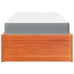 vidaXL Lit avec matelas cire marron 100x200 cm bois massif de pin