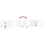 vidaXL Table basse Blanc brillant 90x50x36 5 cm Bois d'ingénierie