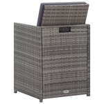 vidaXL Salon de jardin 9 Pièces avec coussins Résine tressée Anthracite