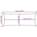 vidaXL Voile d'ombrage 160 g/m² rectangulaire gris clair 2x5 m PEHD