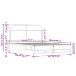 vidaXL Cadre de lit sans matelas 135x190 cm chêne sonoma