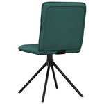 vidaXL Chaises à manger lot de 6 vert foncé tissu