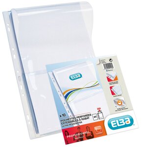 Pochettes Plan à soufflet de 2 cm en Polypropylène 20/100e, A4 perforées 11 trous, avec rabat