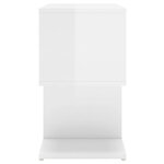 vidaXL Table de chevet blanc brillant 50x30x51 5 cm bois d'ingénierie