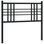 vidaXL Tête de lit métal noir 107 cm