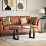 vidaXL Pieds de table basse en V 2 pièces Noir 38 x (42-43 3) cm Acier
