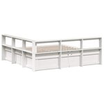 vidaXL Lit bibliothèque sans matelas blanc 180x200 cm bois pin massif