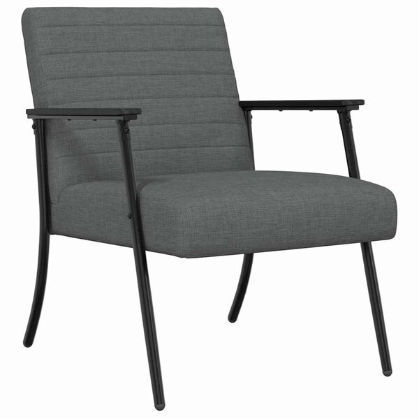 vidaXL fauteuil Gris foncé 59 x 75 x 78 cm tissu
