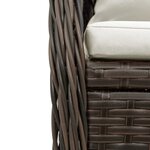 vidaXL Ensemble à manger de jardin 5 Pièces et coussins marron poly rotin