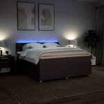 vidaXL Sommier à lattes de lit avec matelas Marron foncé 200x200 cm