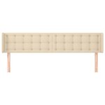 vidaXL Tête de lit avec oreilles Crème 183x16x78/88 cm Tissu
