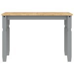 vidaXL Table à manger Corona gris 112x60x75 cm bois massif de pin