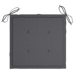 vidaXL Chaises de jardin avec coussins lot de 2 Teck solide et acier