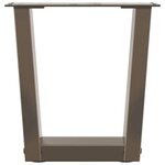 vidaXL Pieds de table basse en forme de V  2 pièces  acier naturel  40 x (30-31 3) cm