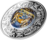 Pièce de monnaie en Argent 5 Euro g 31.1 (1 oz) Millésime 2025 Maiolica VENUS AND CUPID SWIMMING ON DOLPHINS