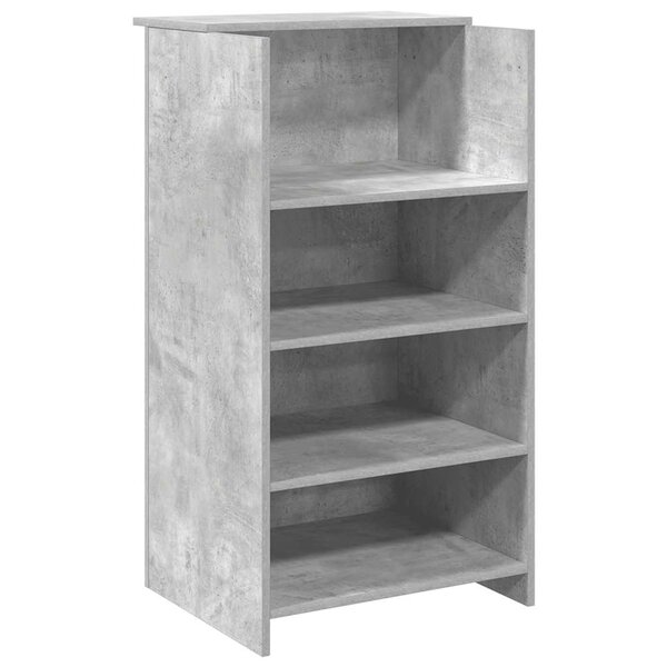 vidaXL Bureau de réception gris béton 55x50x103 5 cm bois d'ingénierie