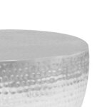 vidaXL Table basse martelée Argenté 100x50x28 cm Aluminium