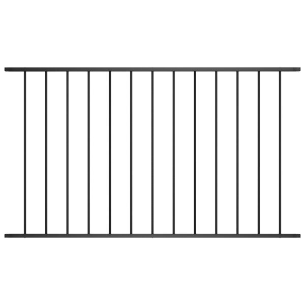 vidaXL Panneau de clôture Acier enduit de poudre 1 7x1 m Noir