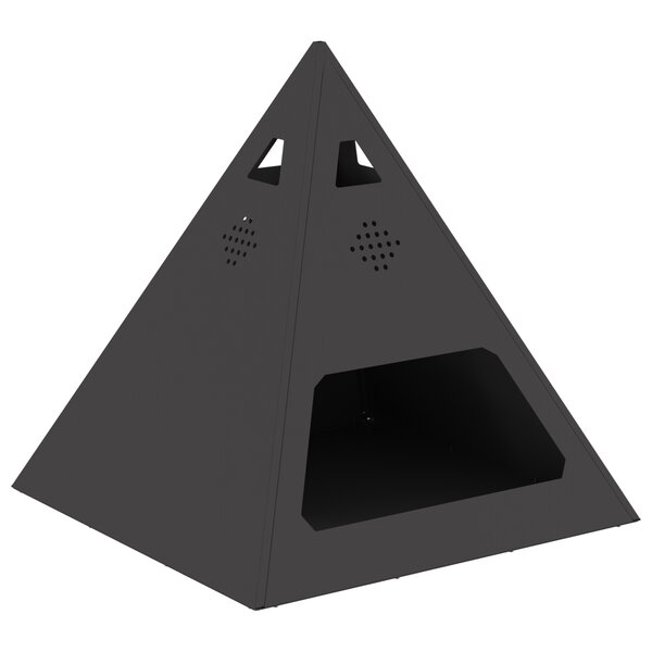 vidaXL Brasero Pyramide Noir 50x50x51 cm Acier