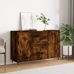 vidaXL Buffet chêne fumé 104x35x70 cm bois d'ingénierie