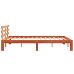 vidaXL Cadre de lit sans matelas cire marron 180x200cm bois pin massif
