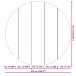 vidaXL Tapis de sol de piscine noir Ø 610 cm en tissu non tissé  rond
