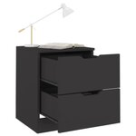 vidaXL Tables de chevet 2 Pièces noir 40x40x50 cm bois d’ingénierie