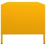 vidaXL Table basse jaune moutarde 101 5x50x43 5cm acier laminé à froid