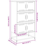 vidaXL Buffet anthracite 68 5x38 5x123 5 cm acier