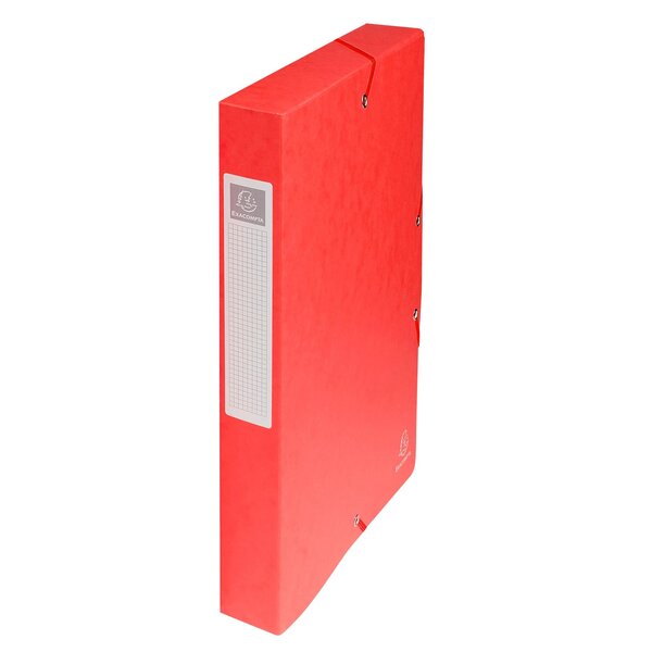 Boite De Classement Exabox Dos 40mm Carte Lustrée - A4 - Rouge - X 8 - Exacompta