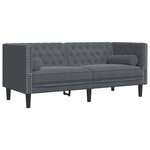 vidaXL Canapé Gris foncé 174 x 74 5 x 70 5 cm Velours