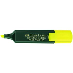 Surligneur TEXTLINER 48 Refill Pointe Biseau 1 - 5 mm Jaune fluo FABER-CASTELL