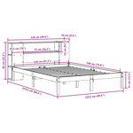 vidaXL Lit bibliothèque sans matelas 120x190 cm bois de pin massif