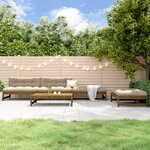 vidaXL Salon de jardin 5 Pièces marron miel bois de pin massif
