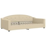 vidaXL Lit de repos crème 100x200 cm tissu
