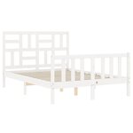 vidaXL Cadre de lit sans matelas blanc 140x200 cm bois de pin massif