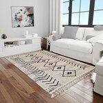 Tapis de salon ASSILA 80 x 150 cm - Blanc