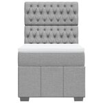 vidaXL Sommier à lattes de lit avec matelas gris clair 80x200 cm tissu