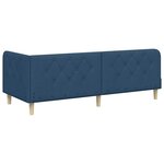 vidaXL Cadre de lit d'angle avec tête de lit Bleu 80 x 200 cm tissu