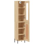vidaXL Buffet haut Chêne sonoma 34 5x34x180 cm Bois d'ingénierie