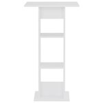 vidaXL Table de bar Blanc 60x60x110 cm