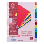 Intercalaires Imprimés Mensuels Pp Couleurs Janv-décembre - A4 - Couleurs Assorties - Exacompta