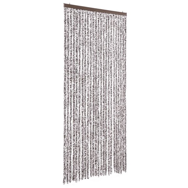 vidaXL Rideau anti-mouches marron et beige 100x230 cm chenille
