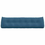 vidaXL Coussin de Dos Bleu 180 x 24 x 50 cm Velours